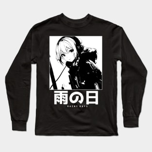 Lofi Beats | Lofi And Chill | Japanese Anime Manga Girl Aesthetic 3 Long Sleeve T-Shirt